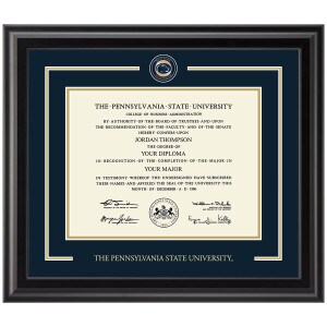 #115 Single Diploma Frame Showcase Midnight (Black)